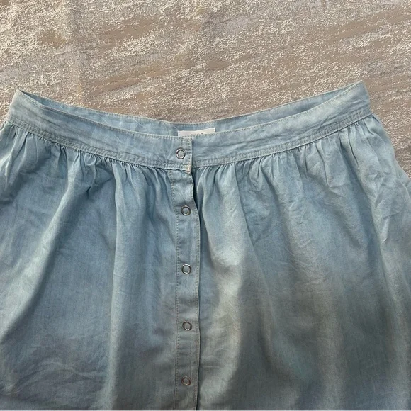 Ardene Light Blue Button-Front Skater Skirt - Picture 11 of 16
